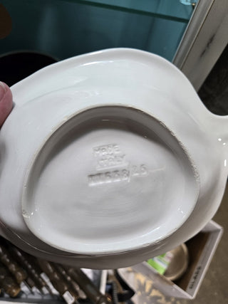 Italian Ceramic Bowl (banana leaf) SM CHIP RCD