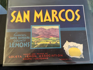 San Marcos Authentic Citrus Farm Crate Label EC086 MTS|100381