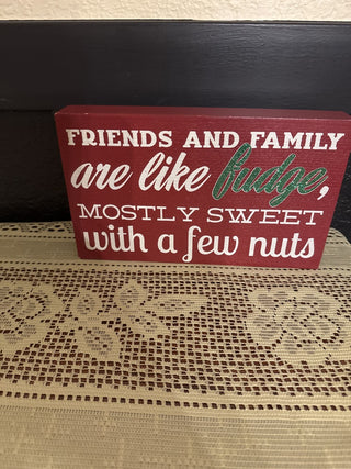 Red Friends and Family Sign - RCD|130119