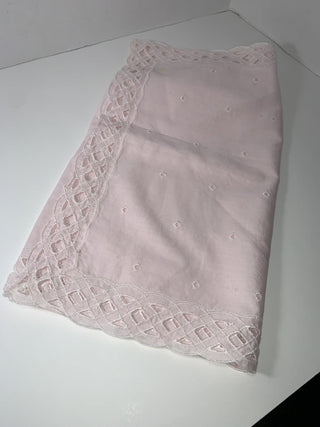Pink cutwork table runner RSV