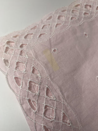 Pink cutwork table runner RSV