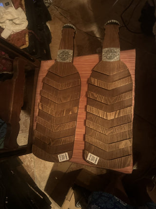 Wood Home Brew Beer Bottle Shape Cap Collector Wall Hanging Display Bar Man Cave #47 VV MTS