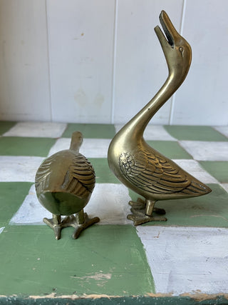 MCM Brass Goose Set of 2 F&M|91777