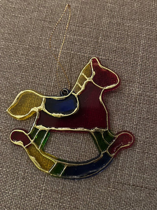 Stained Glass Rocking Horse Ornament   MTS|131883