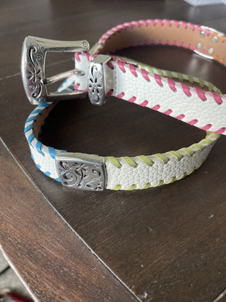 Brighton White Leather Belt RSV|92006