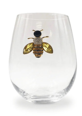 Jeweled Bee Wine Glass #62 VV MTS|82167