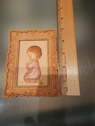 Vtg Praying Girl Wall Art RSV|66249