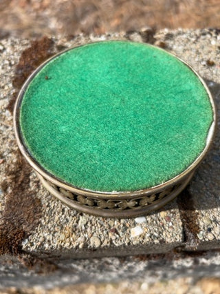 JP SINGLE vintage silver-plated wine coaster