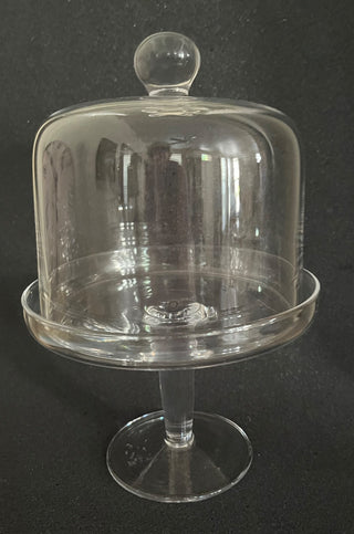 GLASS CLOCHE WITH STAND 10"T X 6.5"W NO CHIPS OR CRACKS (KJS) RCD|91621