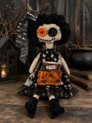 Journal Junction Jenny No. 017-Marnie Handmade Art Dolll w/Mini Journal OOAK Cloth Doll