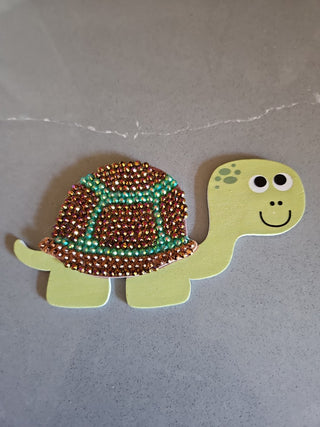 Sparkle Turtle Wood Magnet