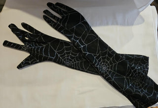 Black Spiderweb Costume Gloves