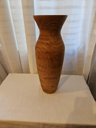 Turned Wood Decorative Vase