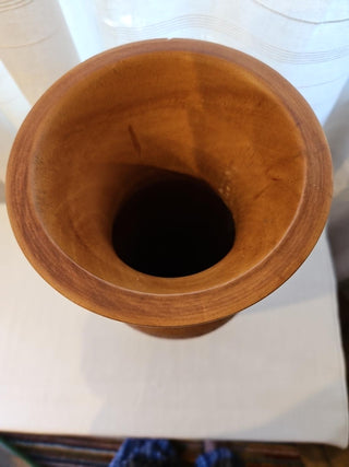 Turned Wood Decorative Vase