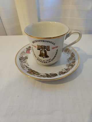 Vintage Villette Fine China Bicentennial 1776-1976 Teacup and Saucer