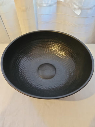 Hammered Black Metal Decorative Bowl