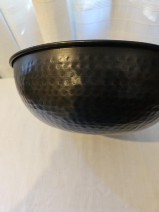 Hammered Black Metal Decorative Bowl
