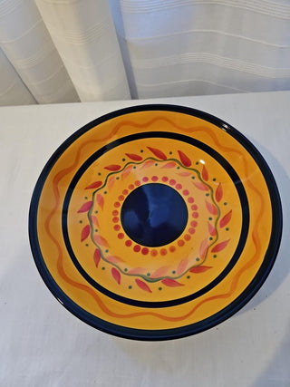 Libbey Decorative Hand Painted Style 8.5 Inch Bowl