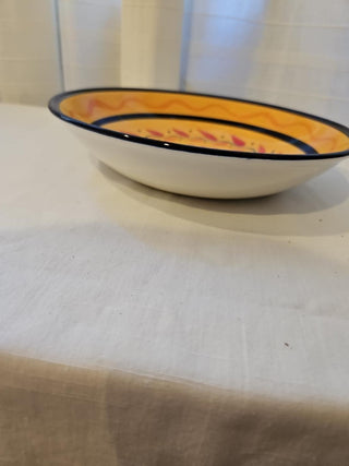 Libbey Decorative Hand Painted Style 8.5 Inch Bowl