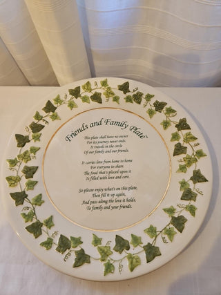 Vintage 2003 Insights Friends and Family Plate with Ivy Border