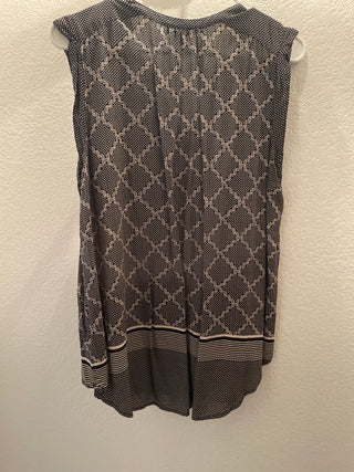 Lucky Brand sleeveless black and white top