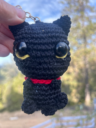 Black cat key chain