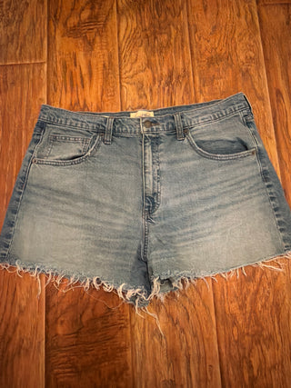 Denim cutoffs, size 14