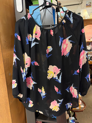 Black Floral Top