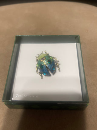 Green jeweled, beetle, bug pen