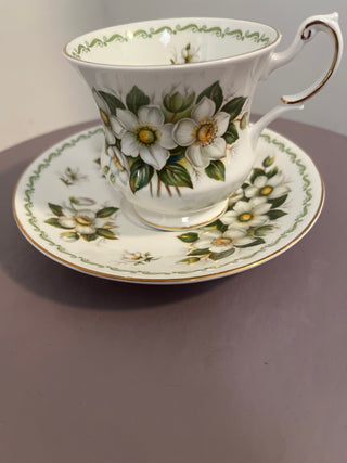 Flower tea cup and saucer