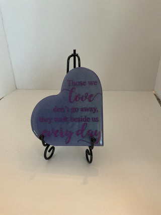 Those We Love Heart Plaque Purple