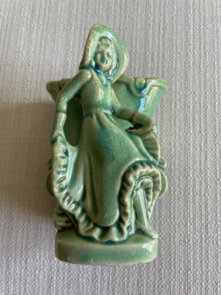 Vintage Green lady vase