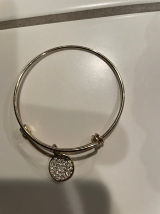 Gold tone, bangle, charm bracelet adjustable