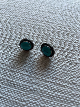 Sterling silver turquoise pierced earrings
