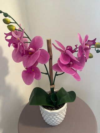 Faux pink orchid