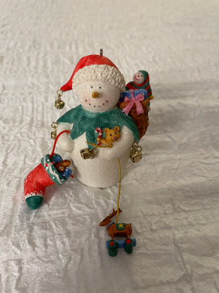Hallmark Snowman W/Toy Bag Ornament 00330926
