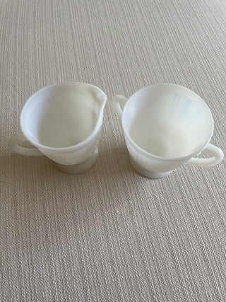 Vintage cream and sugar set  opalescent Mach Beth Evans,