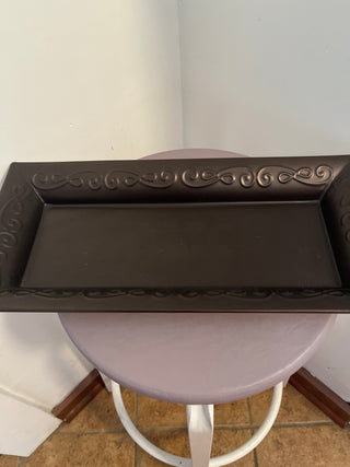 Dark bronze rectangular tray