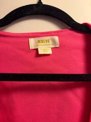 Pink puff sleeve top, anthropologie