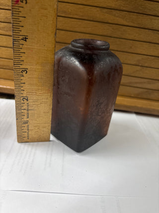 Vintage Amber glass snuff bottle 1800-1900