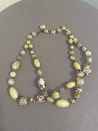 2 strand glass bead necklace