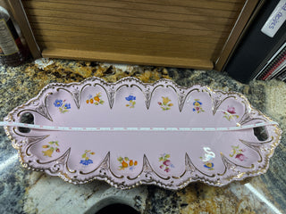 Vintage Chodov Pink Porcelain Platter