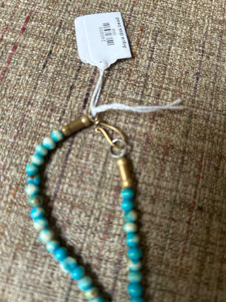 Aqua disk bead rustic necklace [BroadRoom]