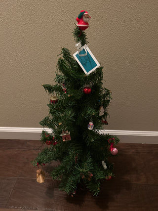 Table Top Artificial Tree with Ornaments