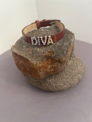 Vtg.  Diva Leather Bracelet