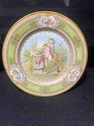 Vienna Pat Feb 21st 1905 Art Plates green and gold trim