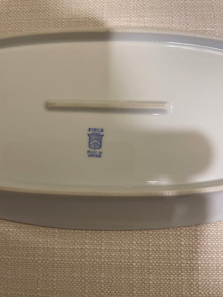 Vintage white and gold with floral serving tray