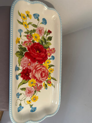Pioneer Woman floral platter
