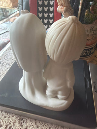 Vintage Precious Moments Wedding Porcelain Bisque Bride & Groom Figurine E-3114
