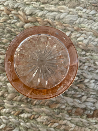 Vintage Indiana Glass Windsor Pink ) Jelly Jam relish Jar